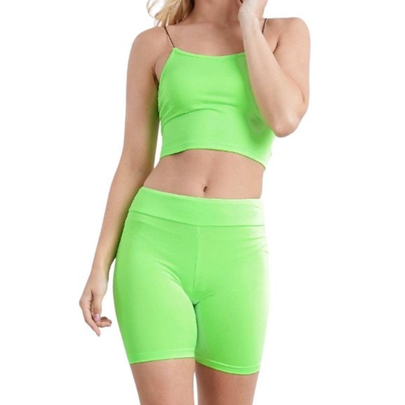 BODYFAB Shorts Crop Top Biker Shorts Set Poshmark